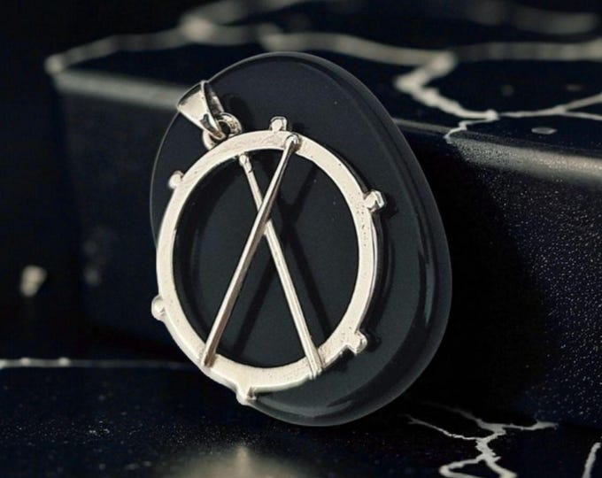Handmade Sterling Silver Drum Pendant: Rockstar Musician Gift