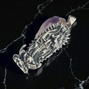 Colgante de Nuestra Señora de Guadalupe en plata de ley - Medallón sagrado católico