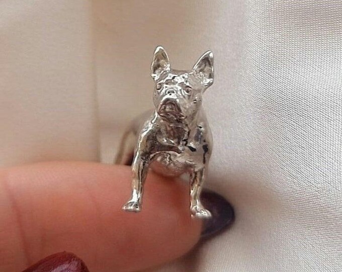 Handmade 925 Silver French Bulldog Pendant Necklace: Bulldog Lover Gift