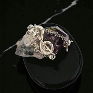 Delicate Music Note with a Microphone Necklace -925 Sterling Silver - 45 CM Chain image 2