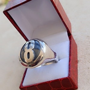Classic 8 Eight Ball Ring - Unique Billiard Inspired - Statement Piece - Large Ring - Solid 20 g