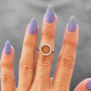 Circle ring, Sterling Silver Ring , Geometric Ring  , with its simple design and eye-catching appeal.
