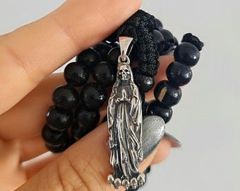 サン・ピエトロ大聖堂♡ロザリオ ネックレス VATICAN CROSS / SILVER / ZIRCONIA / BLACK RUTHENIUM BLACK