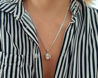 SLR Camera pendant - for photography lovers- Sterling Silver