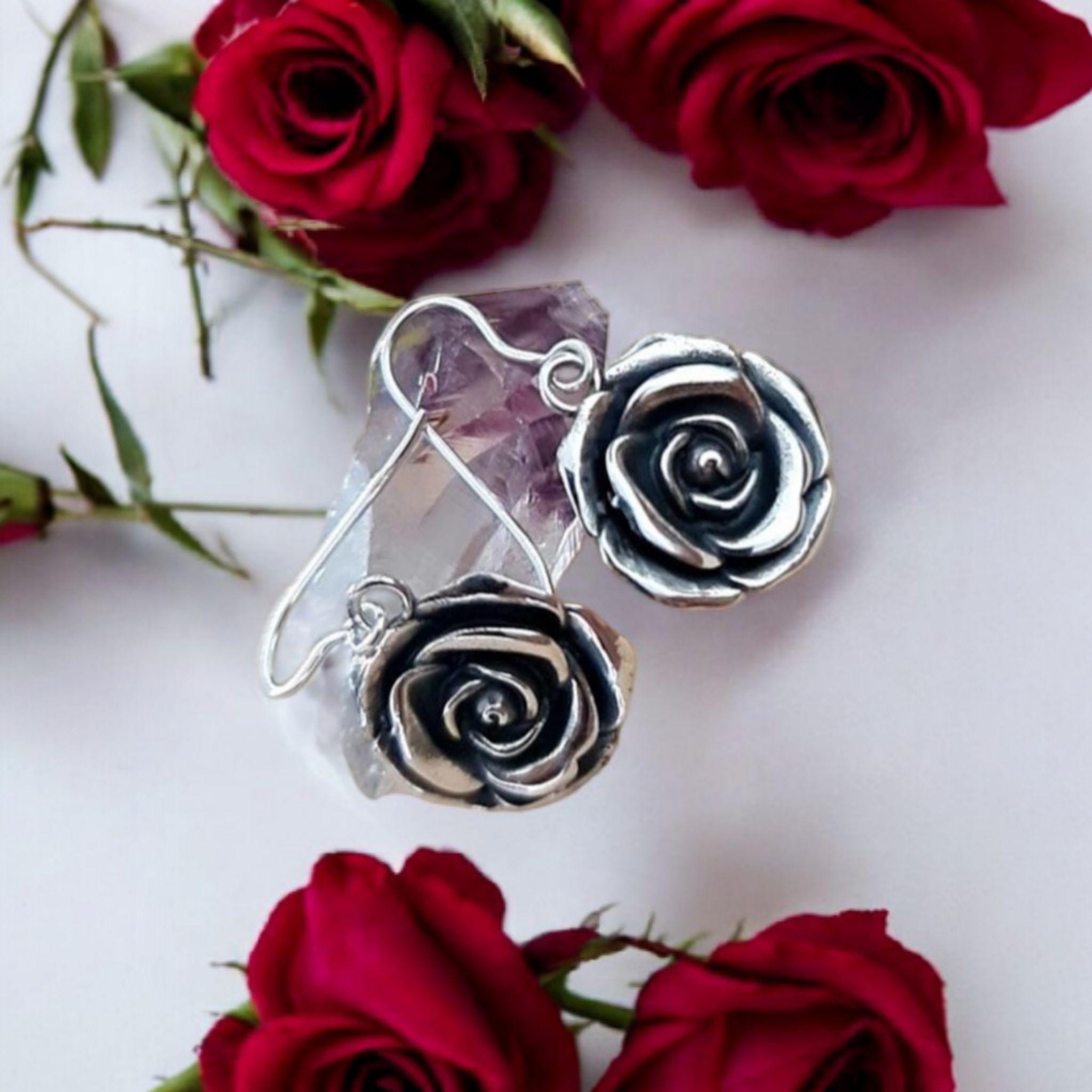 Orecchini Rose Traforate in Argento - I Gioielli Del Mare