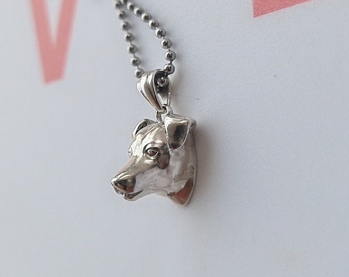 Handmade Sterling Silver Jack Russell Dog Pendant - Minimalist Jewelry