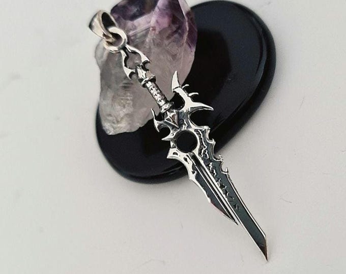 Shalamayne legendary sword Pendant , Wow, World of Warcraft , Handmade 925 Sterling Silver