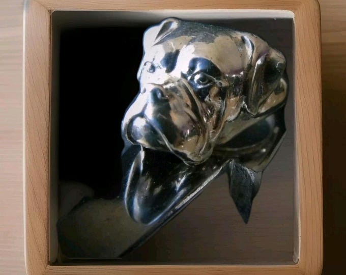 Handmade 925 Silver Boxer Dog Ring: Animal Lover Gift