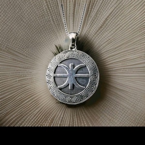 Handmade Timeless Delphic Epsilon Pendant - Authentic Greek Symbol - Handmade 925 Silver - 14g Weight solid and sturdy silver pendant