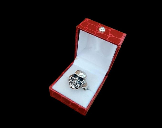 Samurai Japanese  Skull Ring   Sterling Silver Art, Ancient & Modern Japanese Style