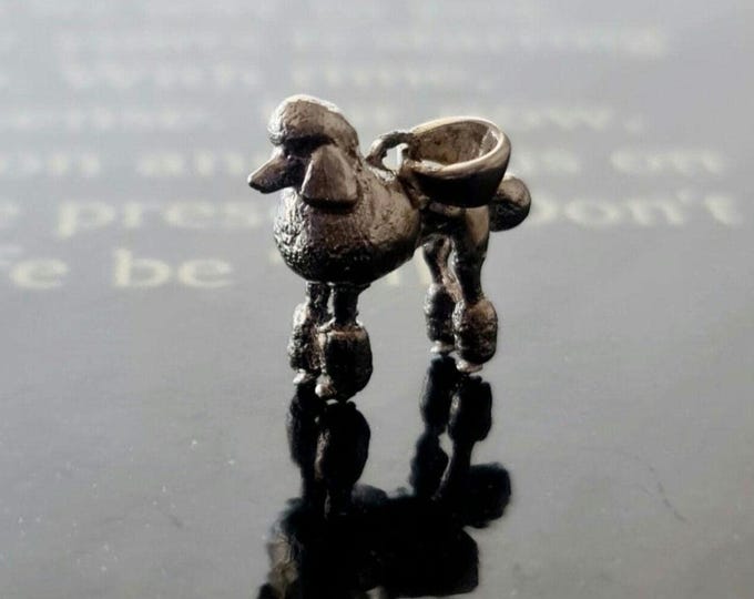 Handmade Sterling Silver Poodle Pendant: Dog Lover Gift  Anatomically accurate