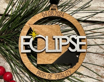 2024 Missouri Total Solar Eclipse Christmas Tree Ornament | Eclipse Keepsake | Path of Totality States Ornament | Eclipse Souvenir