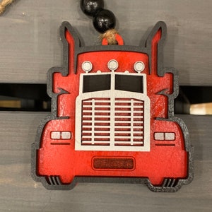 18 Wheeler Tractor Trailer Truck Christmas Ornament | Truck Driver Gift | Ornament for Boy | Gift for Trucker | Big Rig Ornament