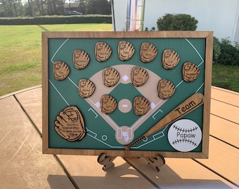 Personalized Dad or Grandpa Baseball Sign | Fathers Day Gift | Baseball Gift for Dad| Gift for Grandpa | Grandparents sign