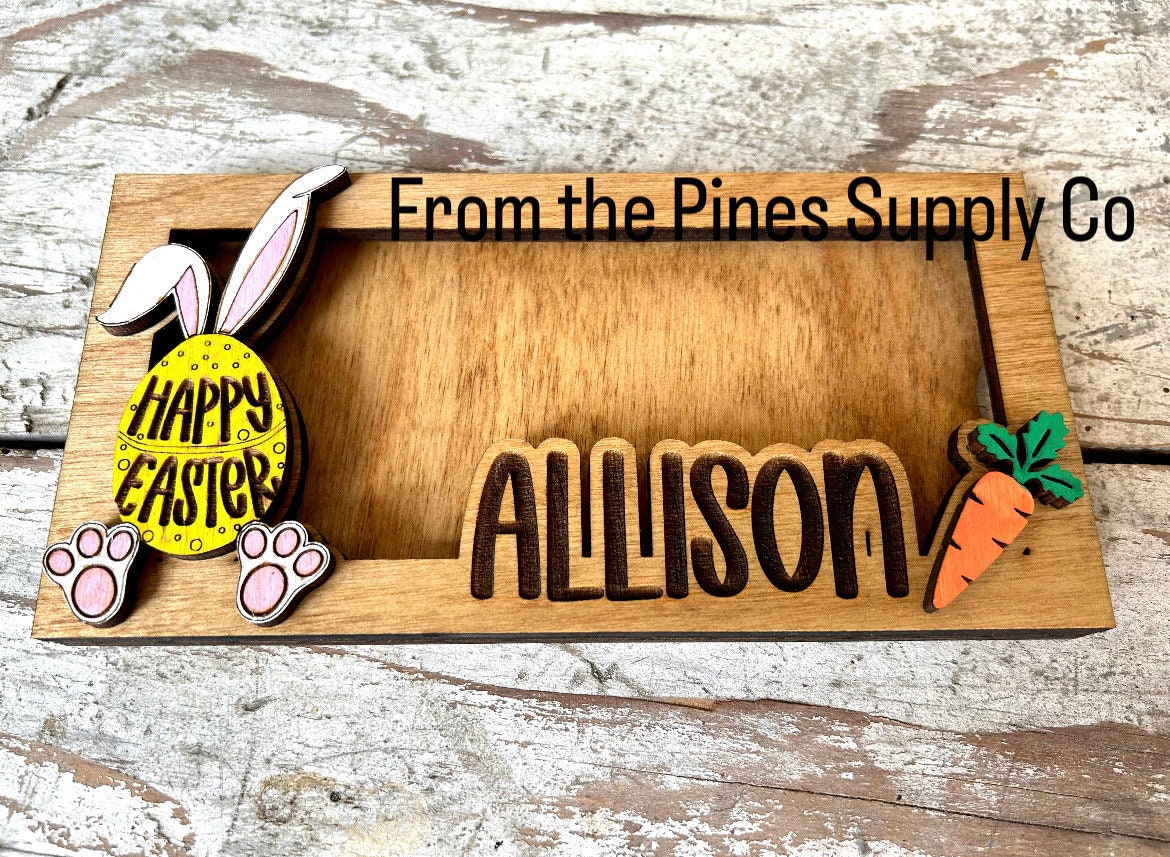 Personalized Easter Money Holder Gift | Easter Bunny Cash Holder | Gift for Grandchild  | Custom Easter Basket Gift
