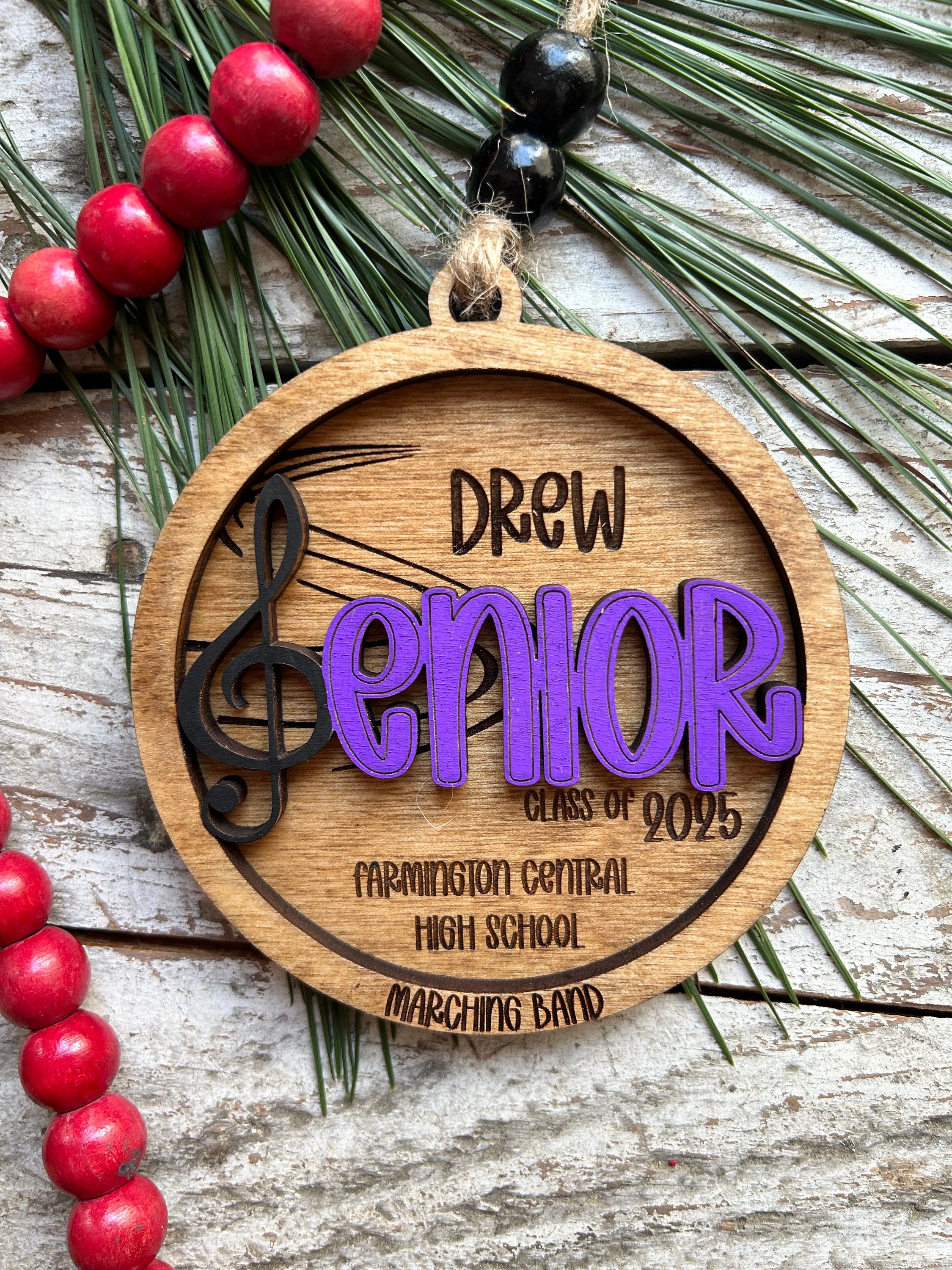 Personalized Marching Band - Chorus Senior Christmas Tree Ornament ...