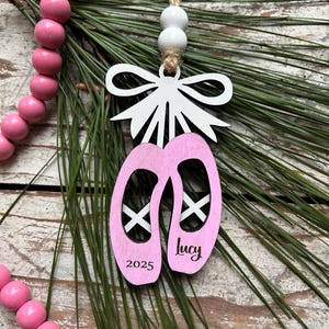 Personalized Ballet Dance Shoes Christmas Tree Ornament | Ballet Dance Recital Ornament | Dance Teacher Gift | Ballerina | Dance Ornament