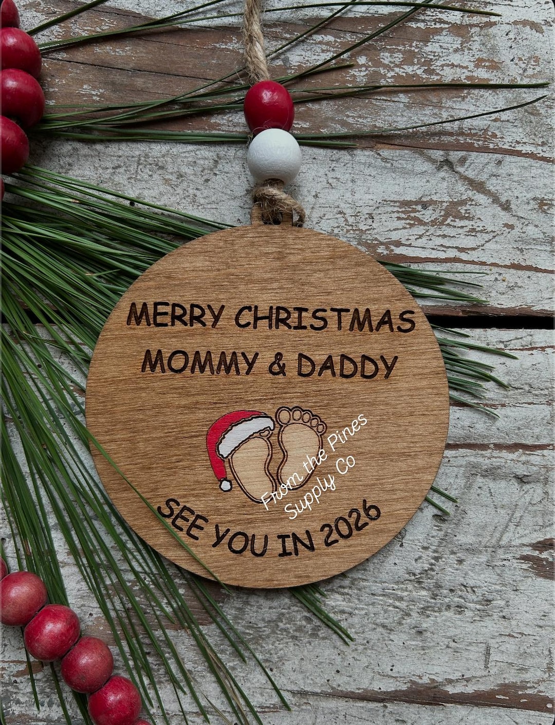 Merry Christmas Mommy and Daddy See You in 2026 Christmas Tree