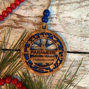 Personalized Paramedic EMT first responder Christmas Tree keepsake Ornament