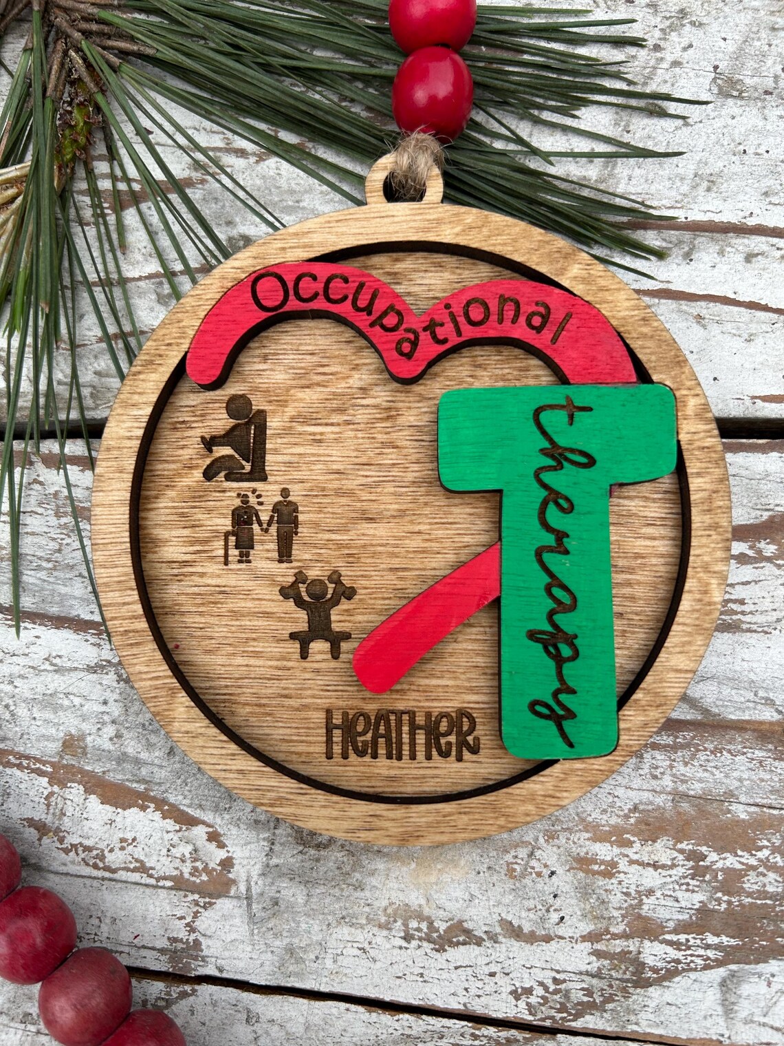 Personalized Occupational Therapist Christmas Tree Ornament | Custom OT ...