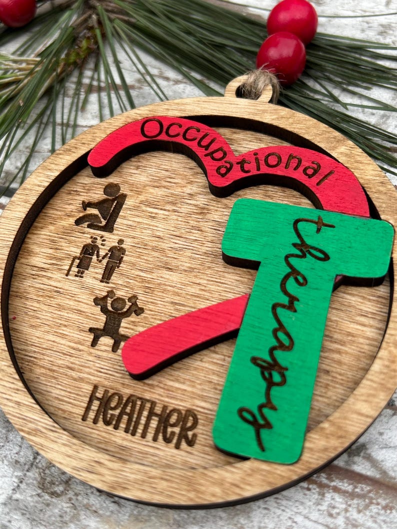 Personalized Occupational Therapist Christmas Tree Ornament | Custom OT ...