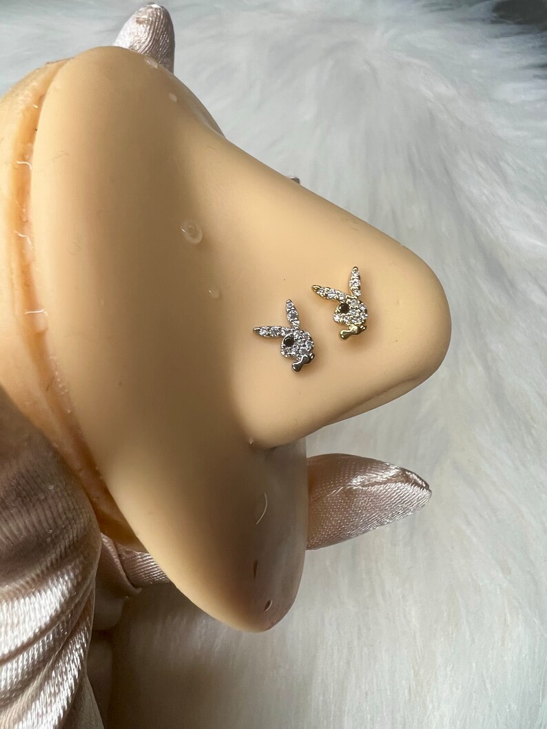 Playboy Bunny Nose Piercings Etsy Canada