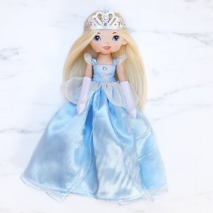 Cinderella Doll Princess Cotton Doll With Crown and Shoes Etsy