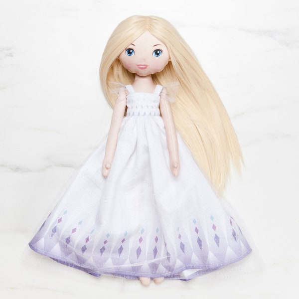 Princess doll - Ice princess from fairytale  -  cotton doll