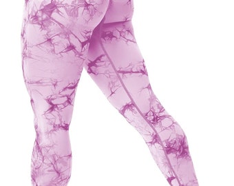 Batik-nahtlose Leggings für Damen, hohe Taille, Yoga-Hose, Scrunch-Po-Lifting-elastische Strumpfhose