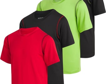 Boys’ Athletic T-Shirt – 4 Pack Active Performance Dry-Fit Sports Tee (4-18)