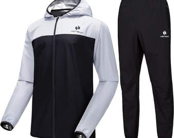 Sauna Suit for Men Sweat Suits Gym Workout Exercise Sauna Jacket Pant Full Body