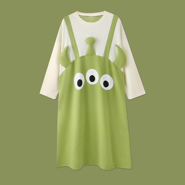 Alien Pajamas Partywear Costume for Women and Girls