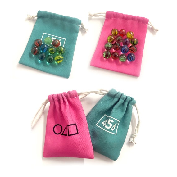 Set of 10 Squid Game Marbles With Squid Game Bageven or Odd Etsy