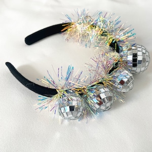 Laser Mirror Ball Headband Disco Ball Party Headband Disco Costume Birthday Party Hen Party Decorations