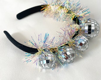 Laser Mirror Ball Headband Disco Ball Party Headband Disco Costume Birthday Party Hen Party Decorations