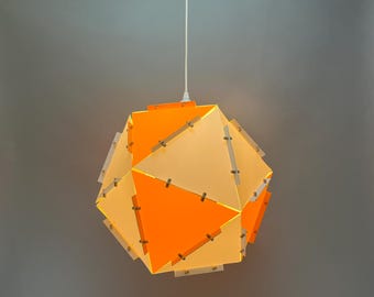 Colorful pendant light. Nordic design. Color mood lighting. Creative colorful interior decoration ceiling lampshade. Eco-friendly pendant.