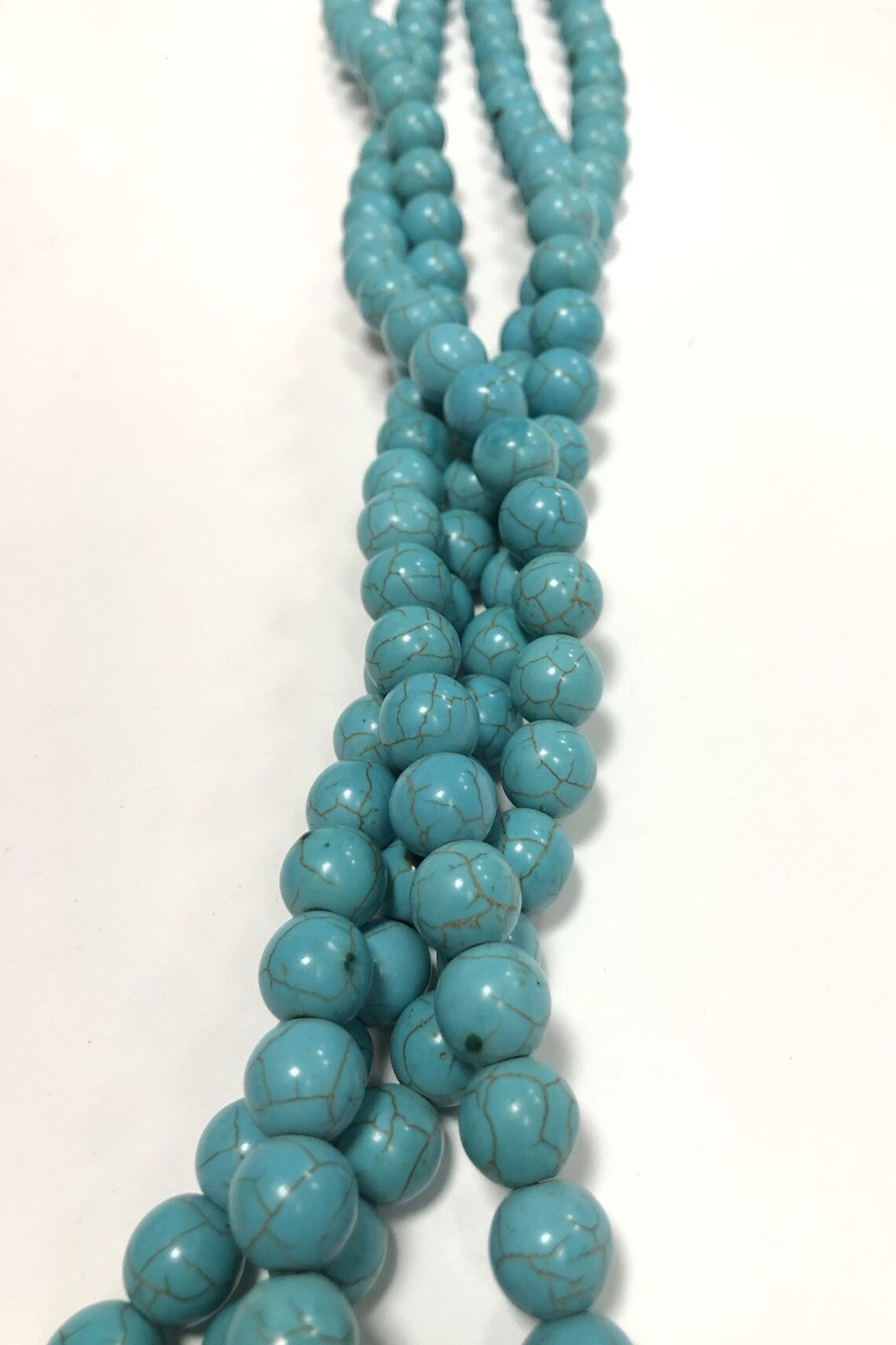 Turquoise Natural Stone Beads 12 Mm A Yarn Natural Bead Etsy