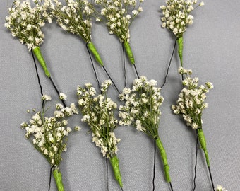 3 pcs/5 pcs/8 Dried flower Hair Accessory, Flower Bridal Headpiece, Wedding Hair Pins,  Bridal Hair Piece Boho, Bridal Hair Pin, Comb