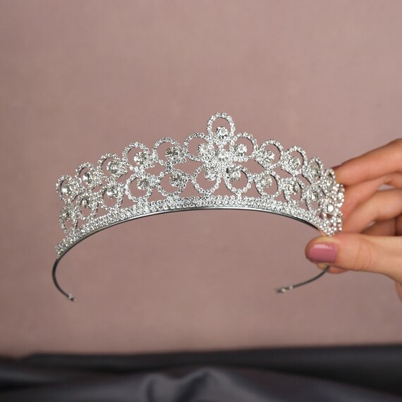 Crystal Bridal Tiara, Rhinestone Wedding Headpiece - Etsy