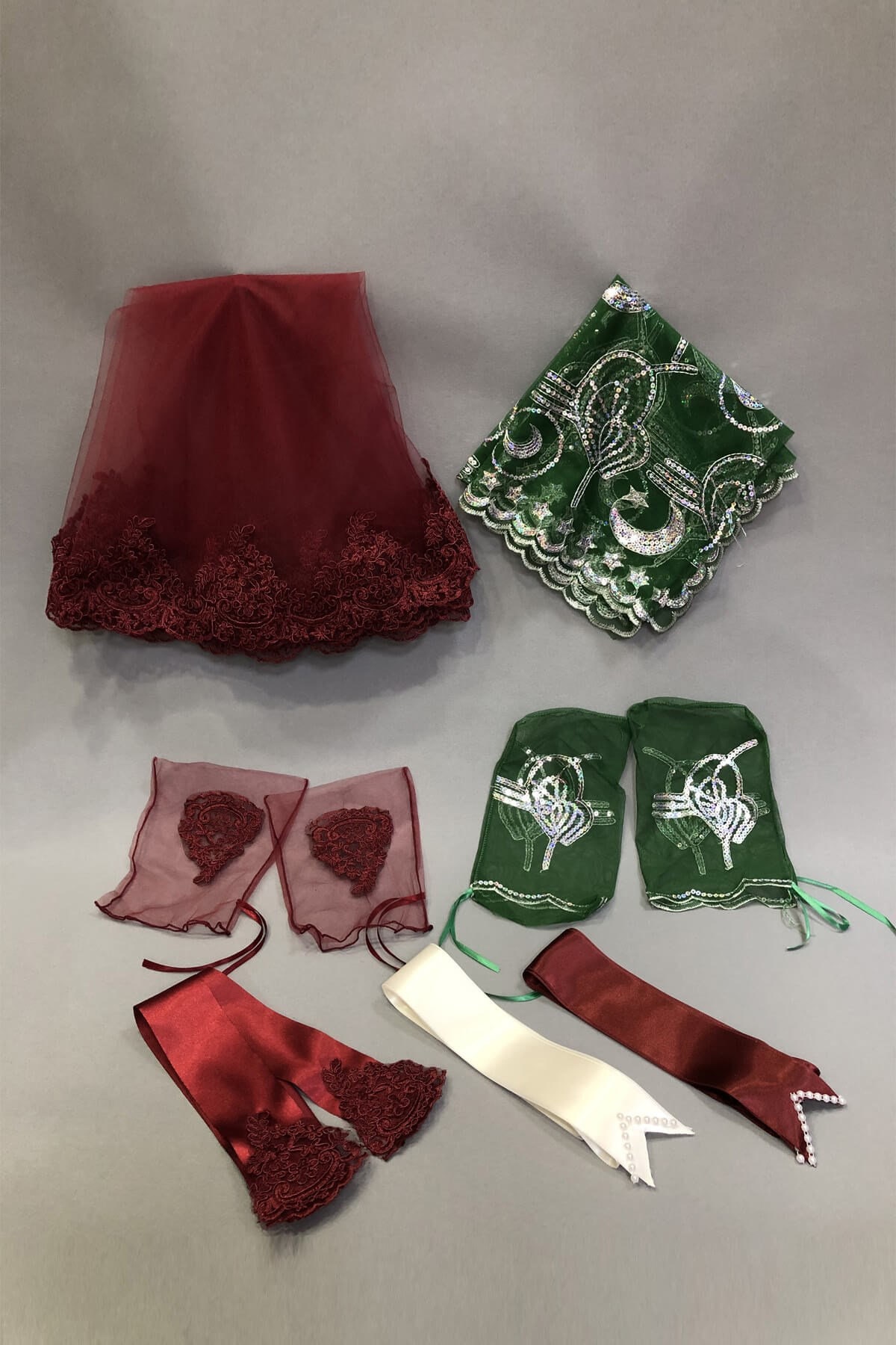 Burgundy Bridal Veil Groom Cover And Jewelry Ribbon Set Wedding Veil, Tulle Bridal Veil, Bridal Veils, Simple, Simple