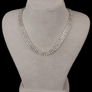 Silber Braut Halskette set Hochzeit Schmuck für Braut Silber Brautschmuck Brautkette Set Brautschmuck-Set Brautjungfer Schmuck-Set