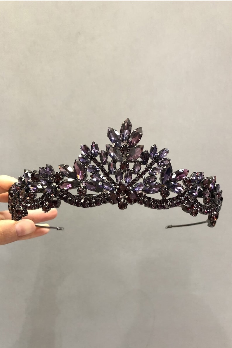 Purple Color Henna Bridal Crown Bride, Wedding, Bridal Tiara, Fl Purple Color Henna Bridal Crown Bride, Wedding, Bridal Tiara, Fl