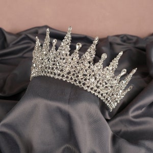 Kristall-Hochzeitskrone, Kristallkrone, Tiara, Braut-Tiara, Kristall-Tiara, Tiara, Hochzeit-Tiara, Krone-Festzug-Krone, Brautstirnband,Krone
