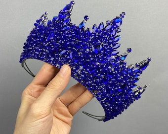 Handmade Swarovski Crystal Bridal Tiara, Henna Wedding Crown
