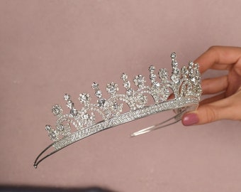 Swarovski Wedding Tiara - Silver Crystal Wedding Tiara - Crystal Wedding Tiara - Crystal Tiara  -  Bridal  Crown -  Wedding For Tiara- Crown