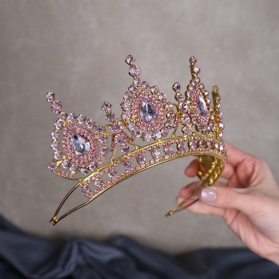 Rhinestone tiara crown Princess Tiara ,Floral Rhinestone Crown Bridal Headpiece Amazon.com: Janefashions Large Floral Clear White Austrian  main image 4