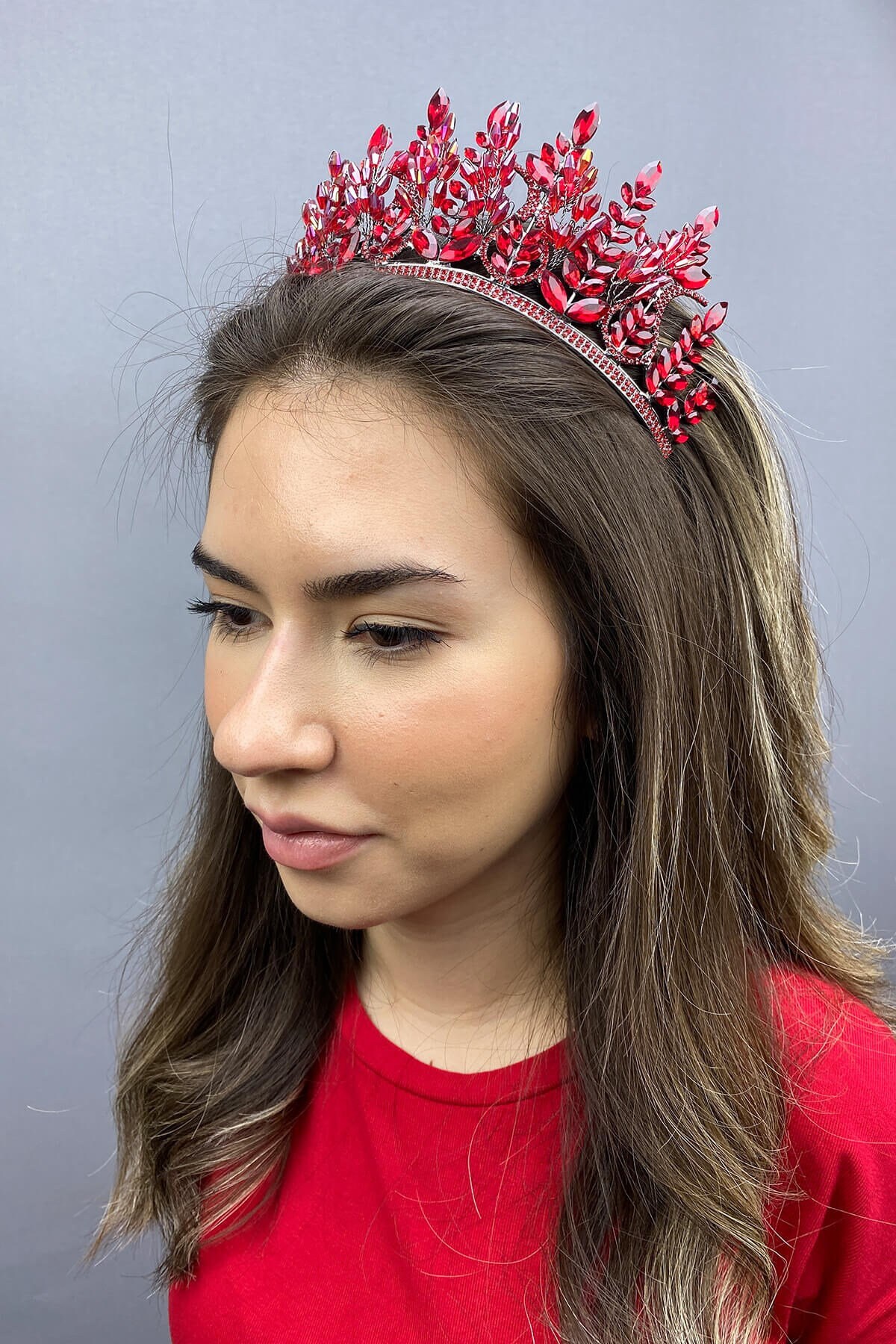 Red Group Model Bride Henna Crown Wedding Flowering Crown Etsy