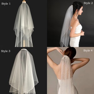Cathedral Wedding Veil - Soft Cathedral Bridal Veil - Long Wedding Veil - Plain Wedding Veil - Simple Veil