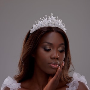 Tiara nuziale con perline di cristallo, Tiara nuziale con perline di cristallo, Tiara nuziale con perline di cristallo, Tiara nuziale con perline di cristallo, Accessori da sposa