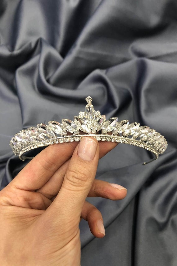 Elegant Silver Tiara Kyana Silver CZ Bridal Tiara – Elegant Silver Wedding Crown  main image 2